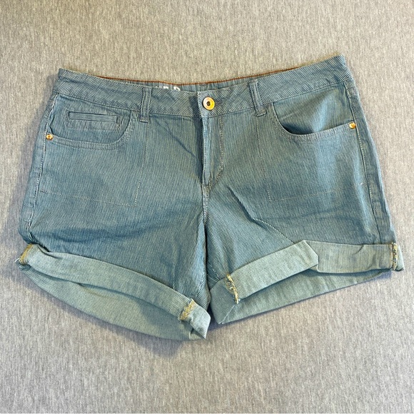 Dkny Pants - DKNY Women’s Shorts Size 14 Avenue B Jean Blue White Stripes